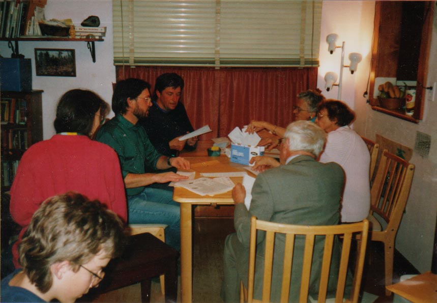 A trail mailing party